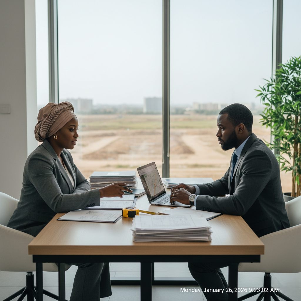 Diaspora buyers verifying land documents in Nigeria